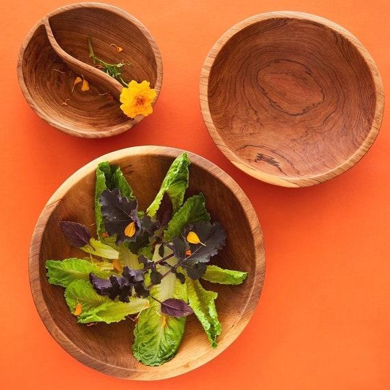 Kenya Hand Carved Natural Olive Wood Bowl Set