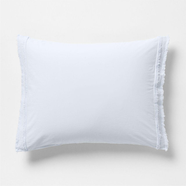 Favorite Washed Organic Cotton Pale Blue Standard Bed Pillow Sham
