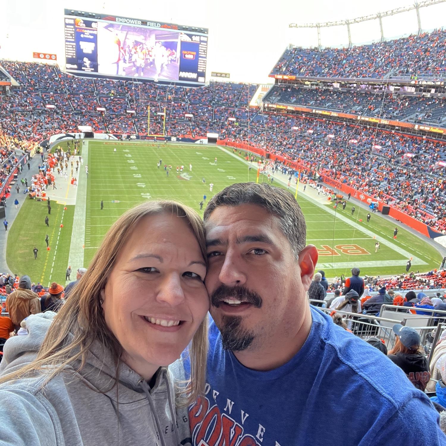 Got to go to my first NFL game it was Broncos vs. Browns