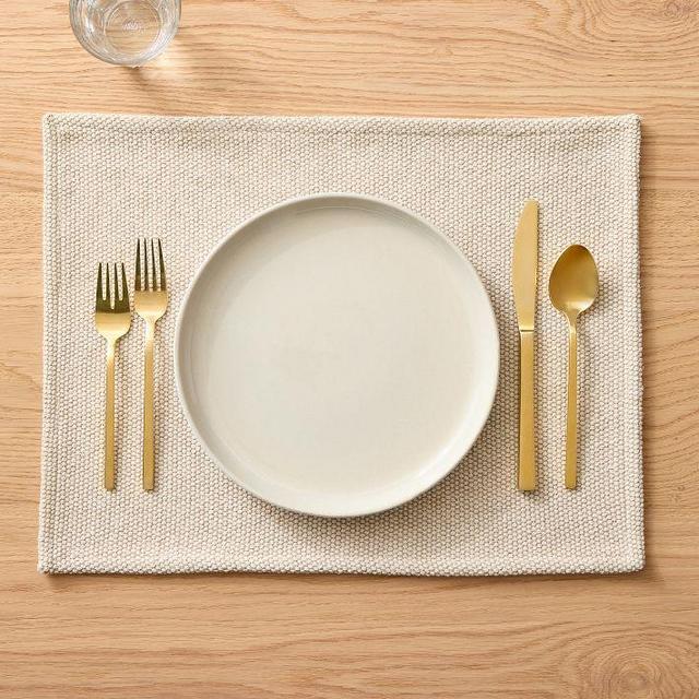 Textured Canvas Cotton Placemat Sets
