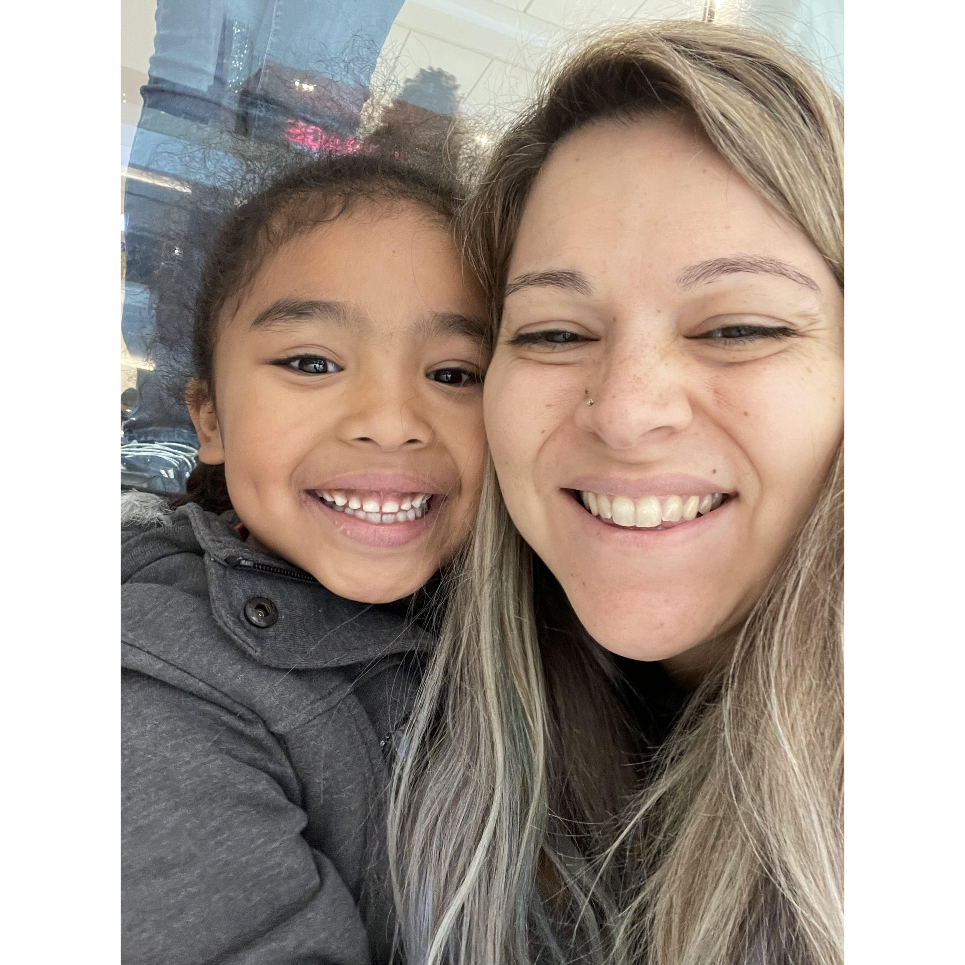 Our first time ice skating together! She did such a great job!