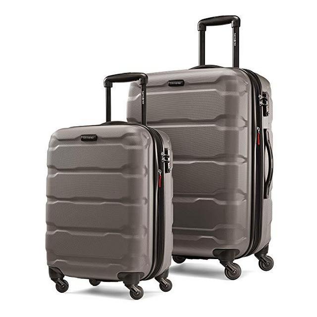 Samsonite Omni Expandable Hardside Luggage with Spinner Wheels, Silver, Checked Large