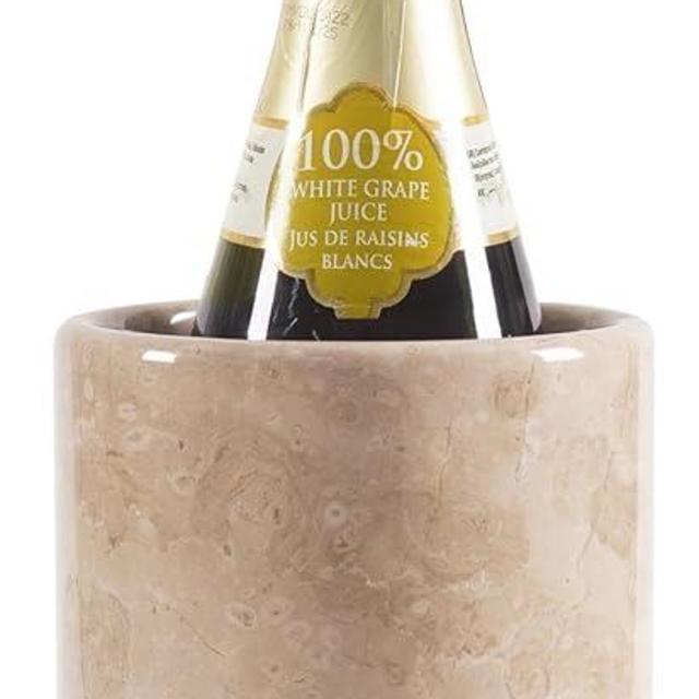 Radicaln Marble Wine Chiller Verona 6.5" Inches Handmade Insulated Cooler For Champagne - Wine Bottle Holder & Beverage Cooler For Bar Accessories
