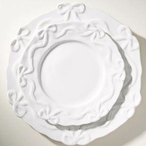 Benedita Bow Stoneware Side Plates, Set of 4
