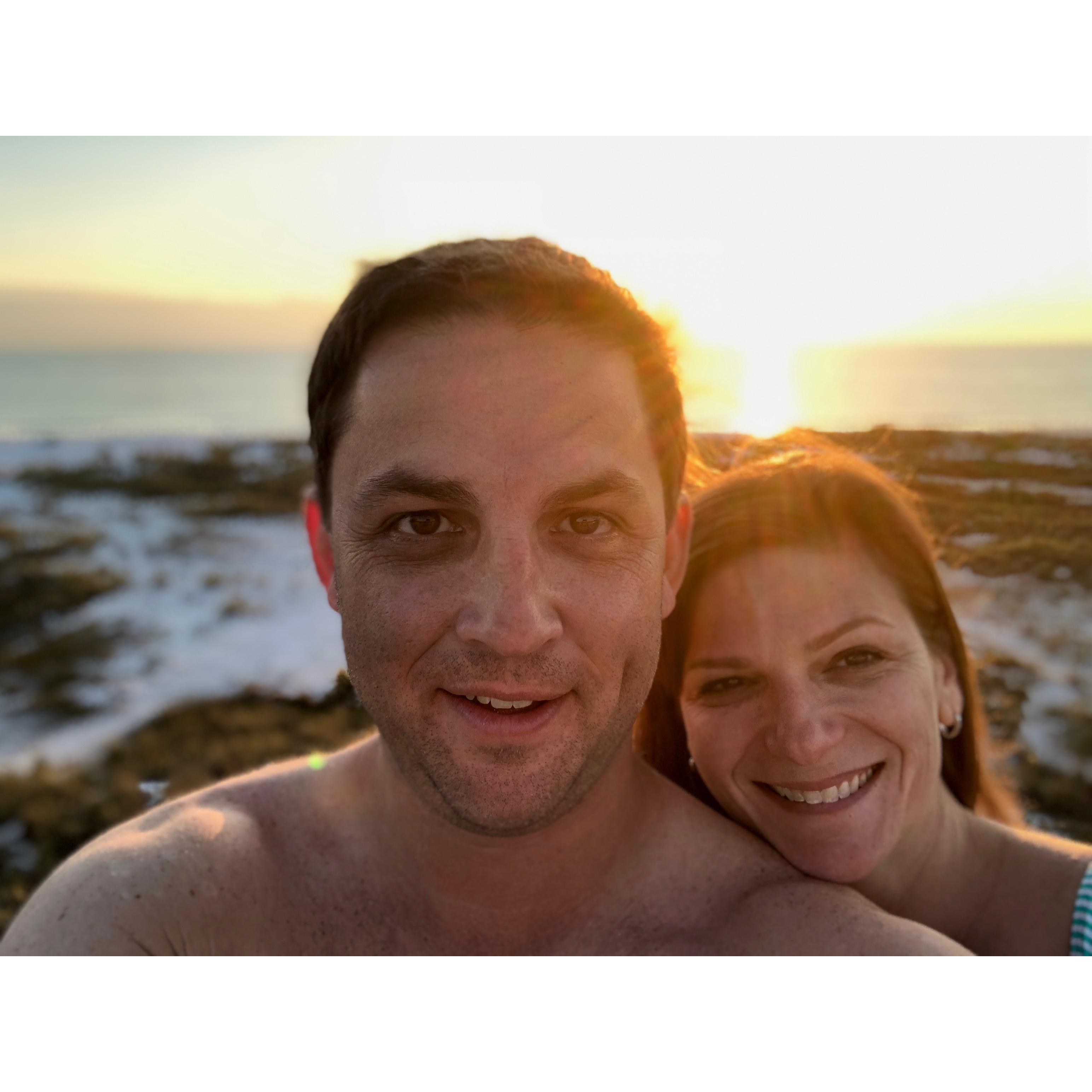 Florida really brought it with a beautiful sunset on the beach for Craig’s first visit home with Jess