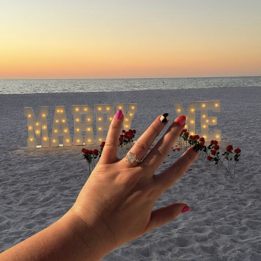 Where he asked & I said "Yes"
-Anna Marie Island