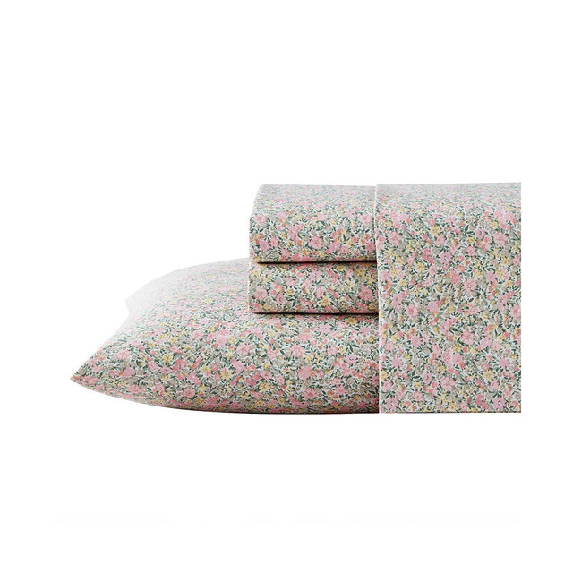 Laura Ashley Loveston Cotton Percale 4-Pc. Sheet Set, Full