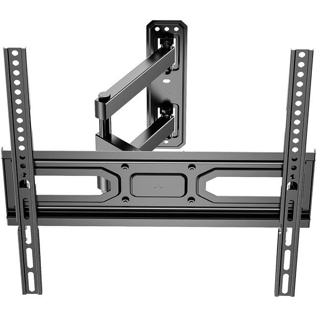 WALI TV Wall Mount for Most 32-55 inch Flat Curved TVs, Full Motion Articulating Arm Corner TV Mount Bracket for LED, LCD, OLED Screen TVs up to 77lbs, Mounting Holes 400x400mm (FTM-1), Black
