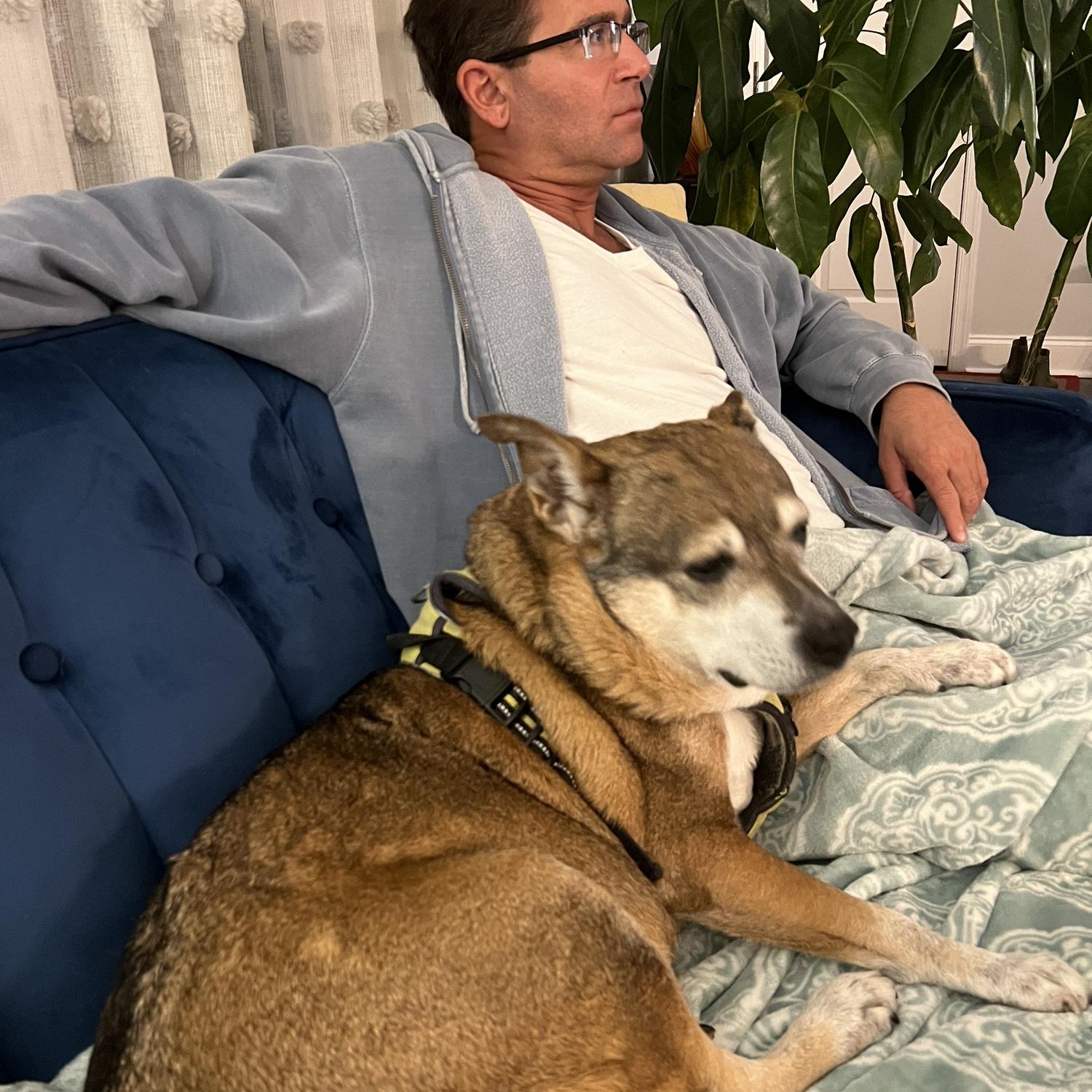 She has finally accepted Matt into her “pack”…and her couch.