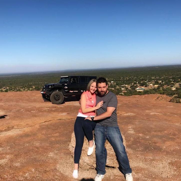Kerri had just completed the terror obstacle Koos se Klim in our Jeep