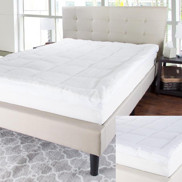Reversible Down Alternative Topper With Sherpa (Queen)White - Yorkshire Home