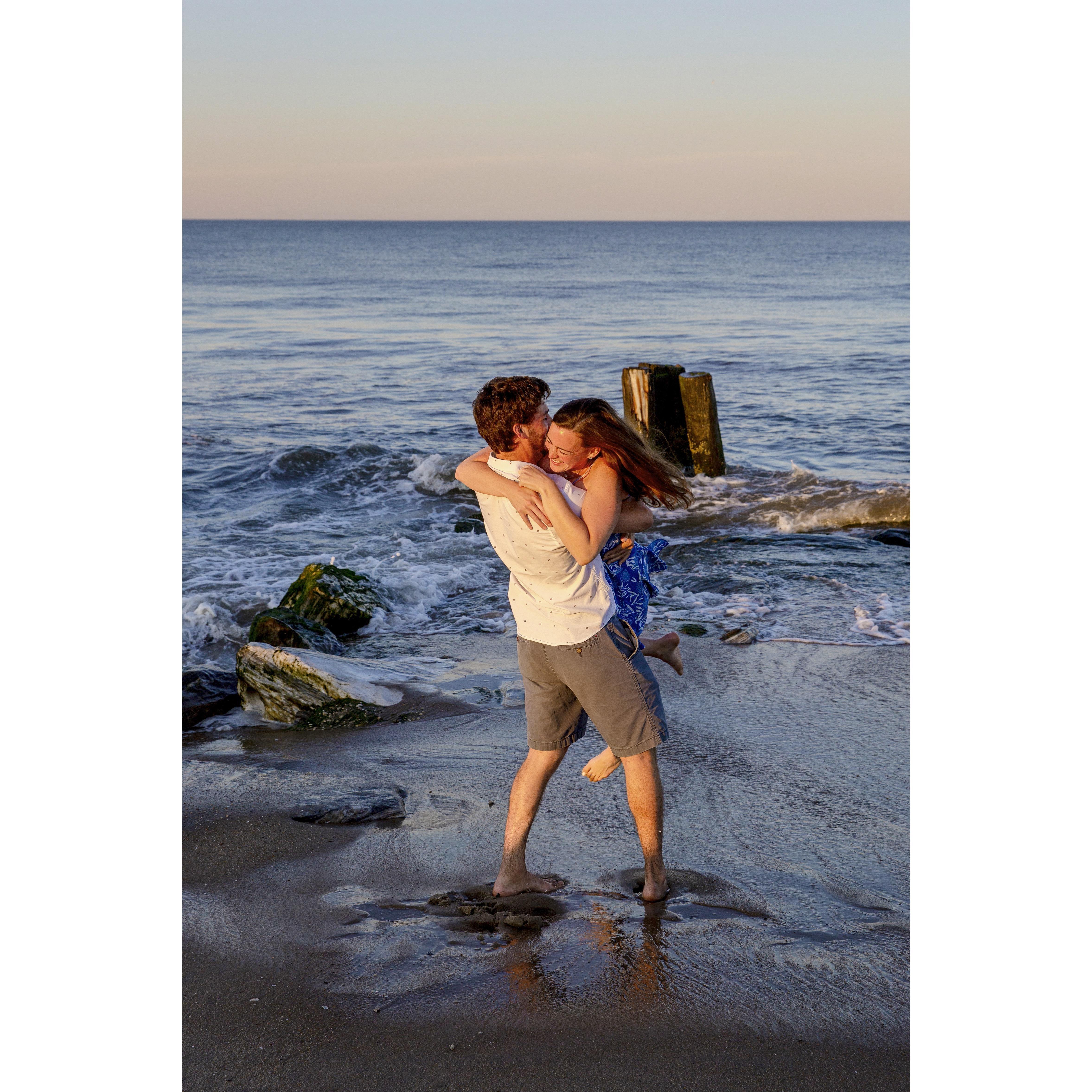 Moments after saying "yes!"