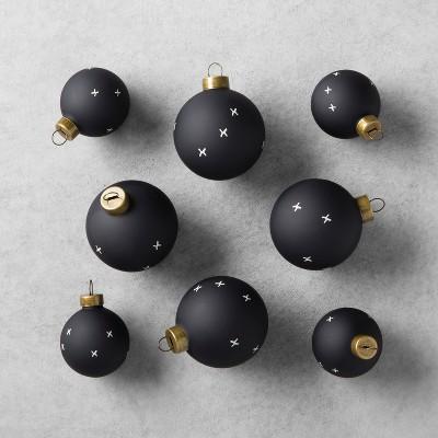 Product description page - Patterned Ornament Set (8pc) - Black - Hearth & Hand™ with Magnolia