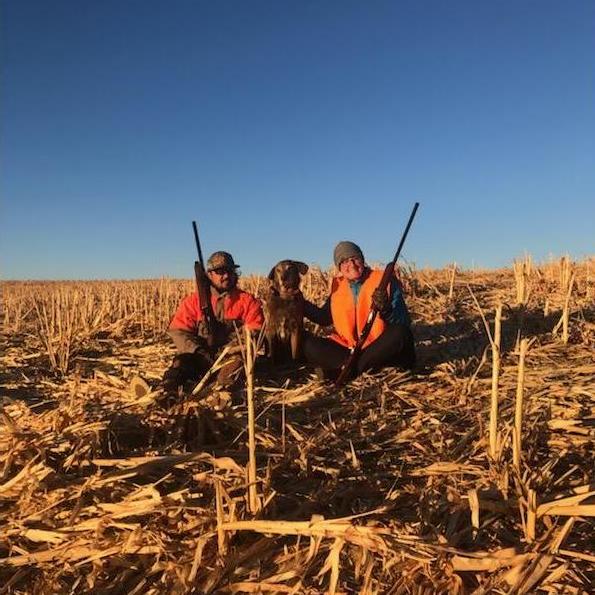 Hunting in Nebraska with Cotah pup