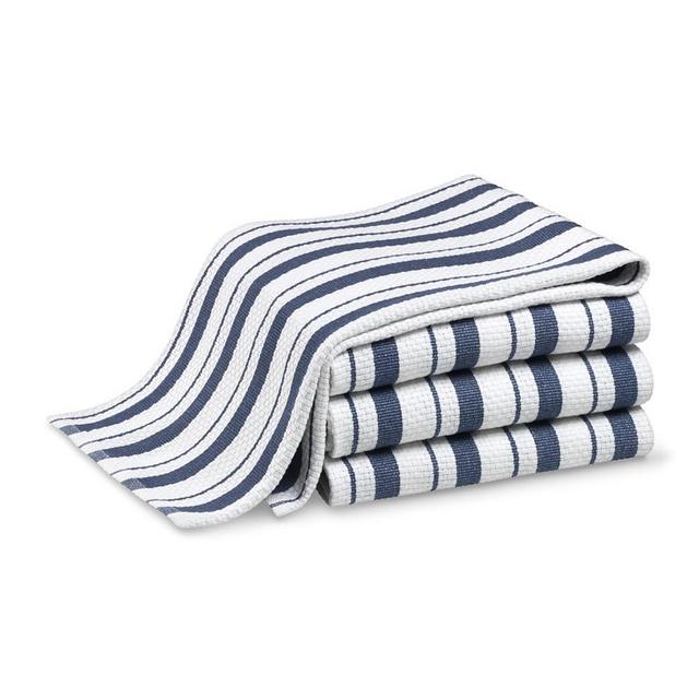 Williams Sonoma Stripe Towels, Set of 4, Bright Blue