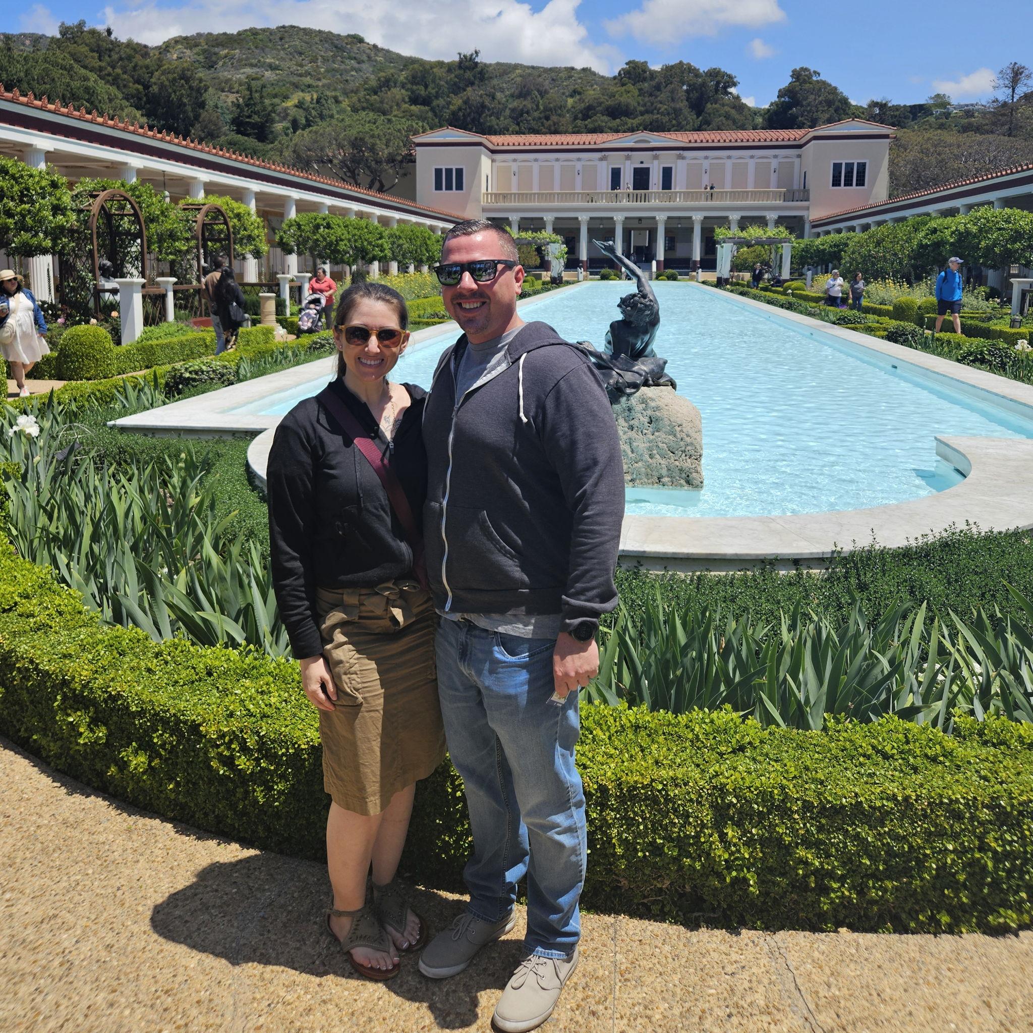 At the Getty Villa in Santa Monica