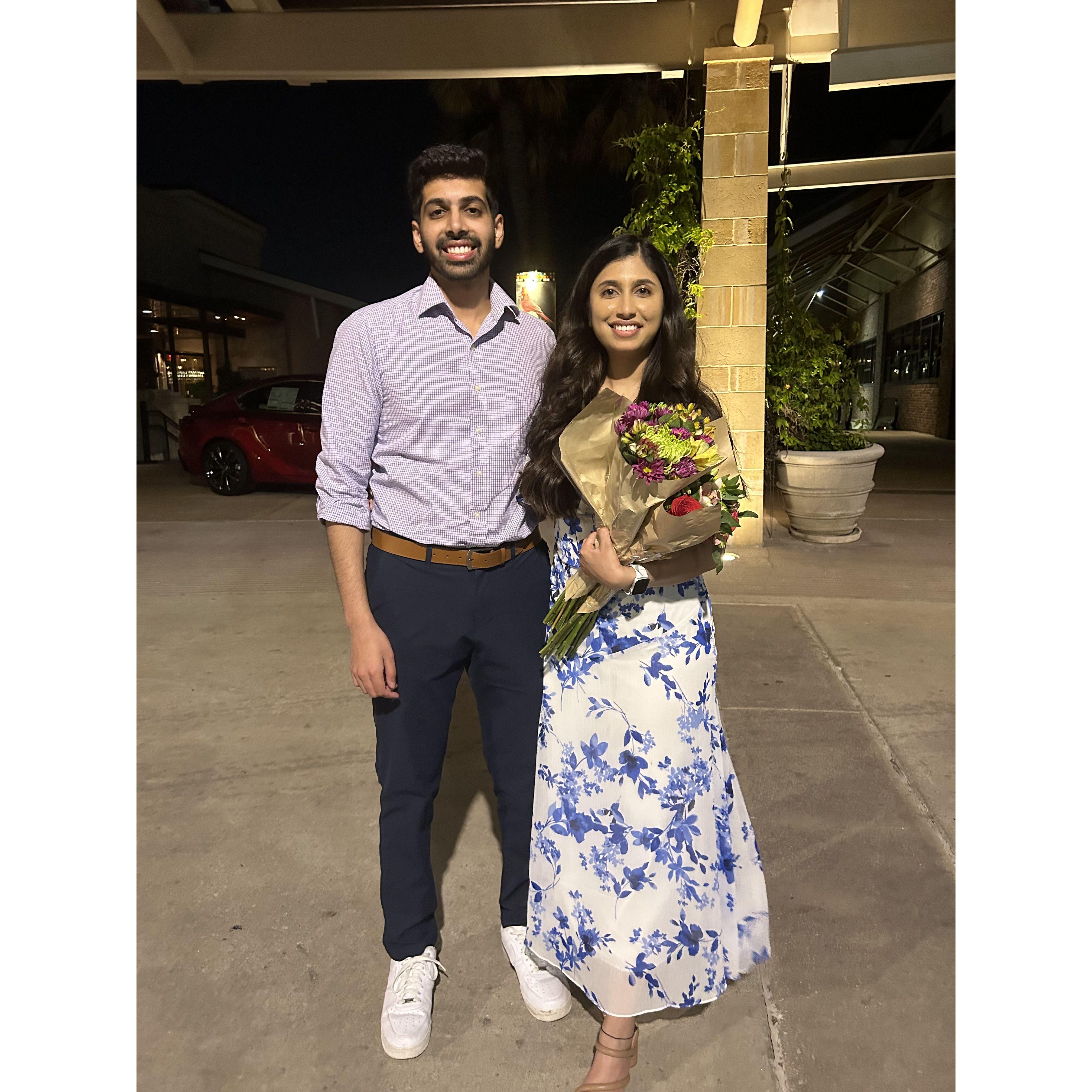 Megana's medical school graduation dinner