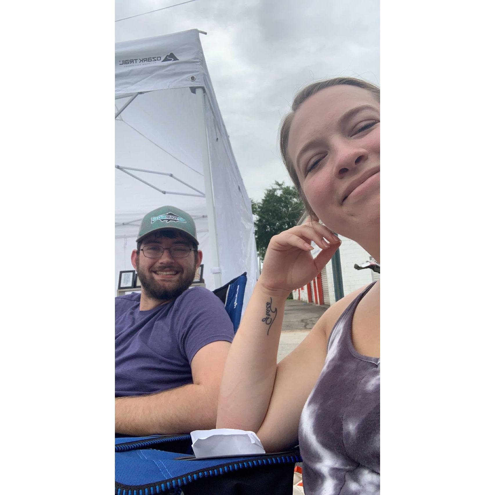 2021 - the first art market Wade was able to help Mychaela with