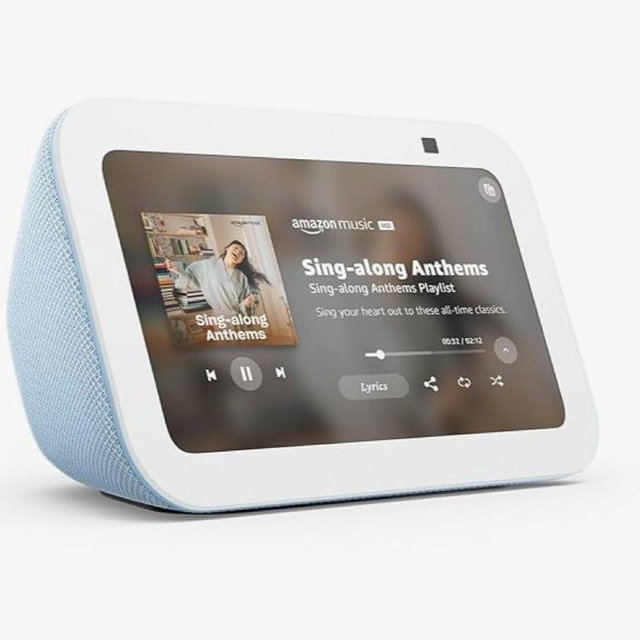 Amazon Echo Show 5 (newest model), Smart display with Alexa+ Early Access, 2x the bass and clearer sound, Cloud Blue
