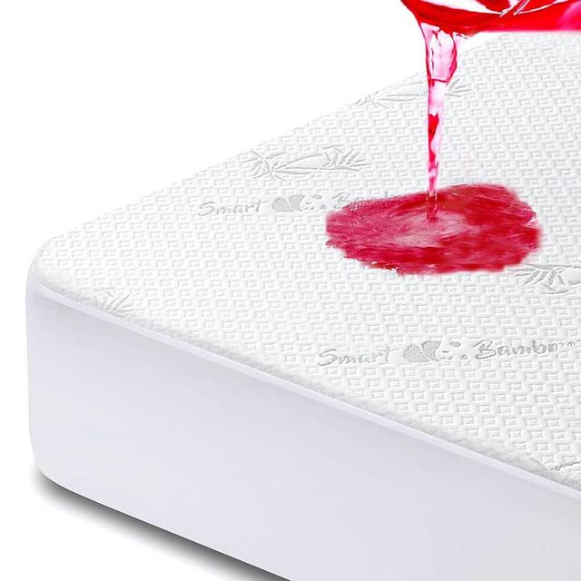 HUXMEYSON Queen Mattress Protector, Waterproof Bamboo Mattress Protector, Breathable and Noiseless Mattress Cover with 8-21 Deep Pocket, 60 x 80 Inch