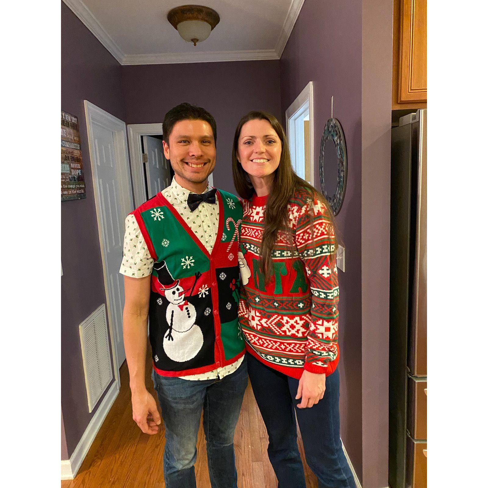 Fact: we were the only ones that showed up to this Christmas party dressed up.