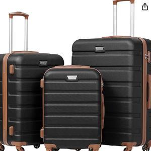 Coolife Luggage 3 Piece Set Suitcase Spinner Hardshell Lightweight TSA Lock