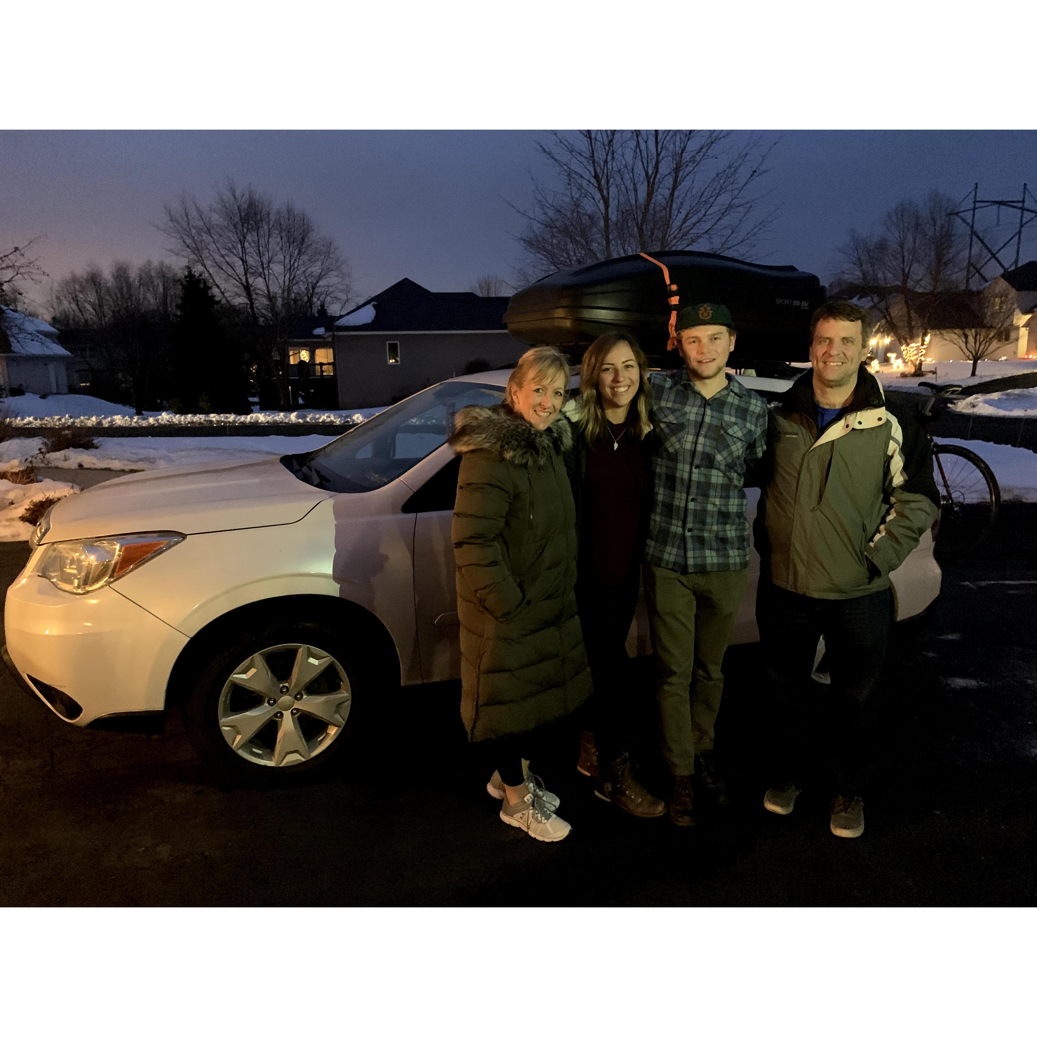 December 2019 - Right before we headed off with all of our belongings packed into the Subaru to move to Portland!