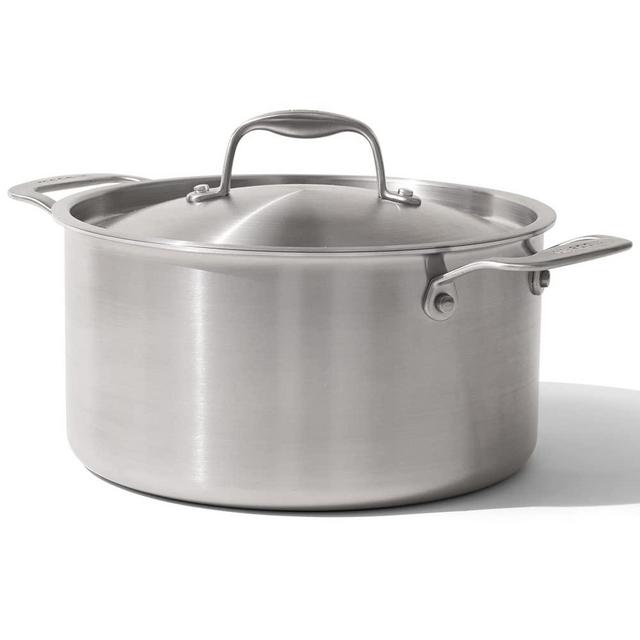 Made In Cookware - 6 Quart Stainless Steel Stock Pot With Lid - 5 Ply Stainless Clad - Professional Cookware - Made in Italy - Induction Compatible