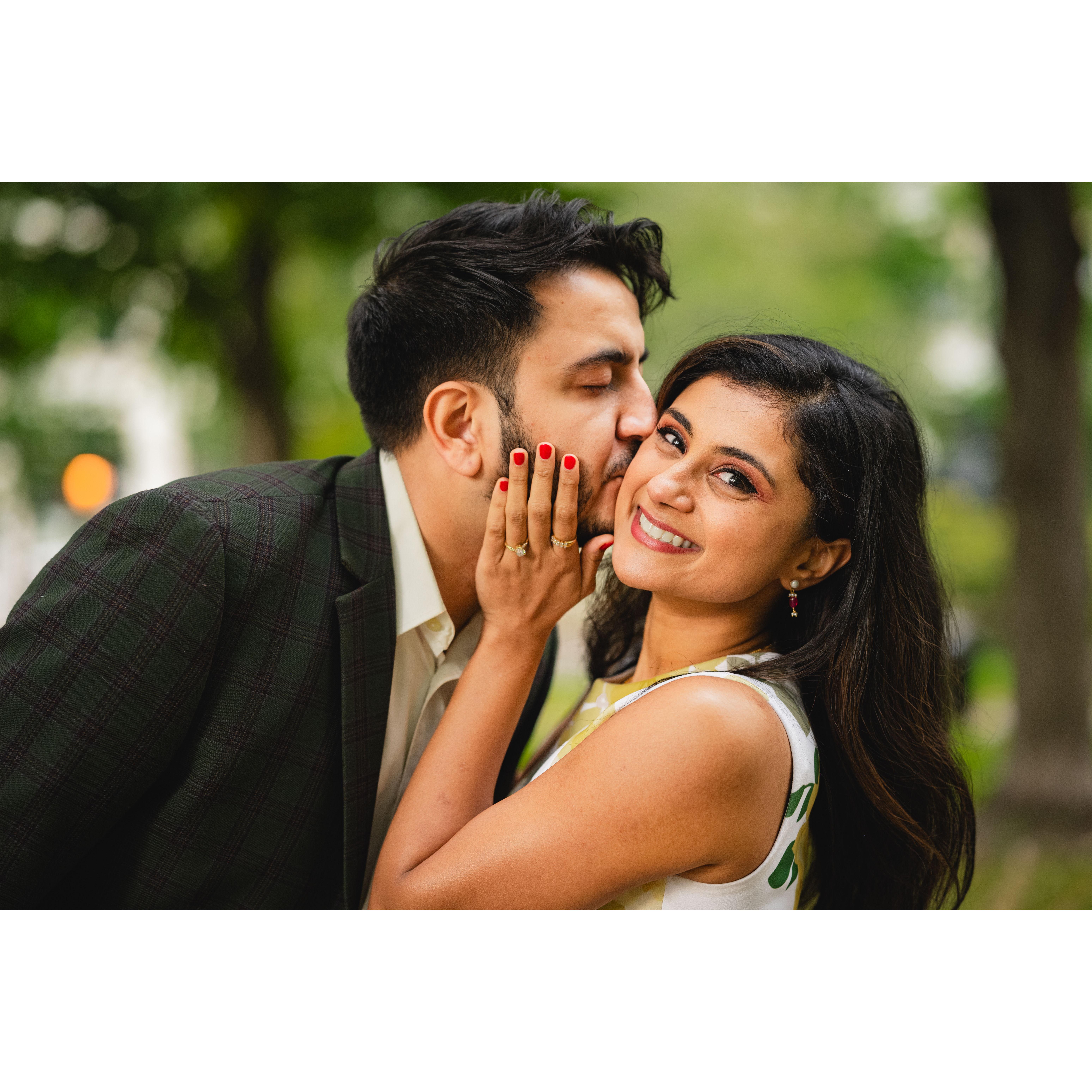 The photoshoot after popping the question
