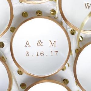 Personalized Jewelry Dish // Wedding Ring Holder // Initial + Date Ring Dish // Wedding Gift // Anniversary Gift // Engagement Gift