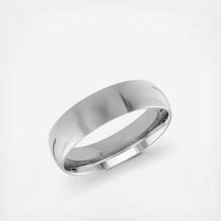 Men's 6 mm Domed Comfort-Fit Wedding Ring