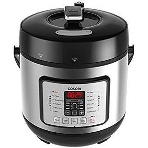 COSORI 6 Qt Premium 8-in-1 Programmable Multi-Cooker (Pressure Cooker, Rice Cooker, Steamer, Warmer, Etc.), 1000W, Includes Glass Lid, Sealing Ring and Recipe Book