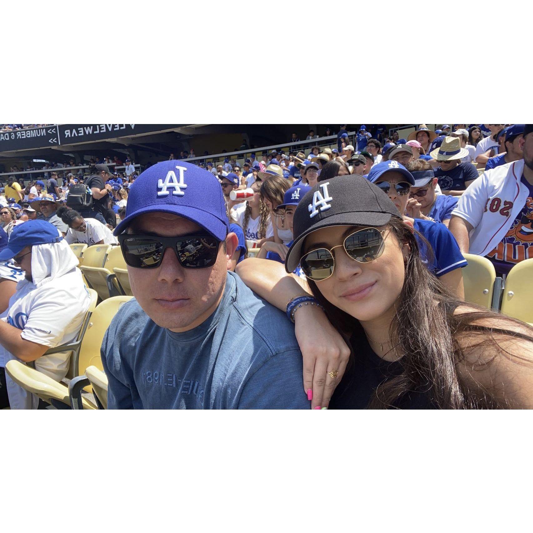 First Dodger game together, 2021