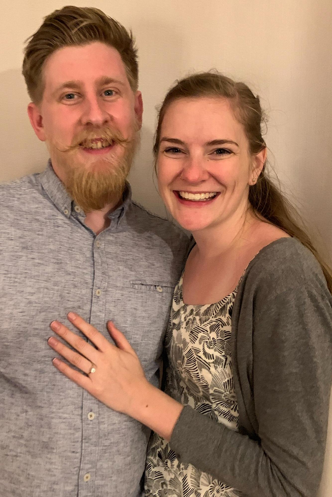 This photo was taken right after our engagement at the beach. Pierson proposed on September 17th in Duck, NC while we were watching the sunset.