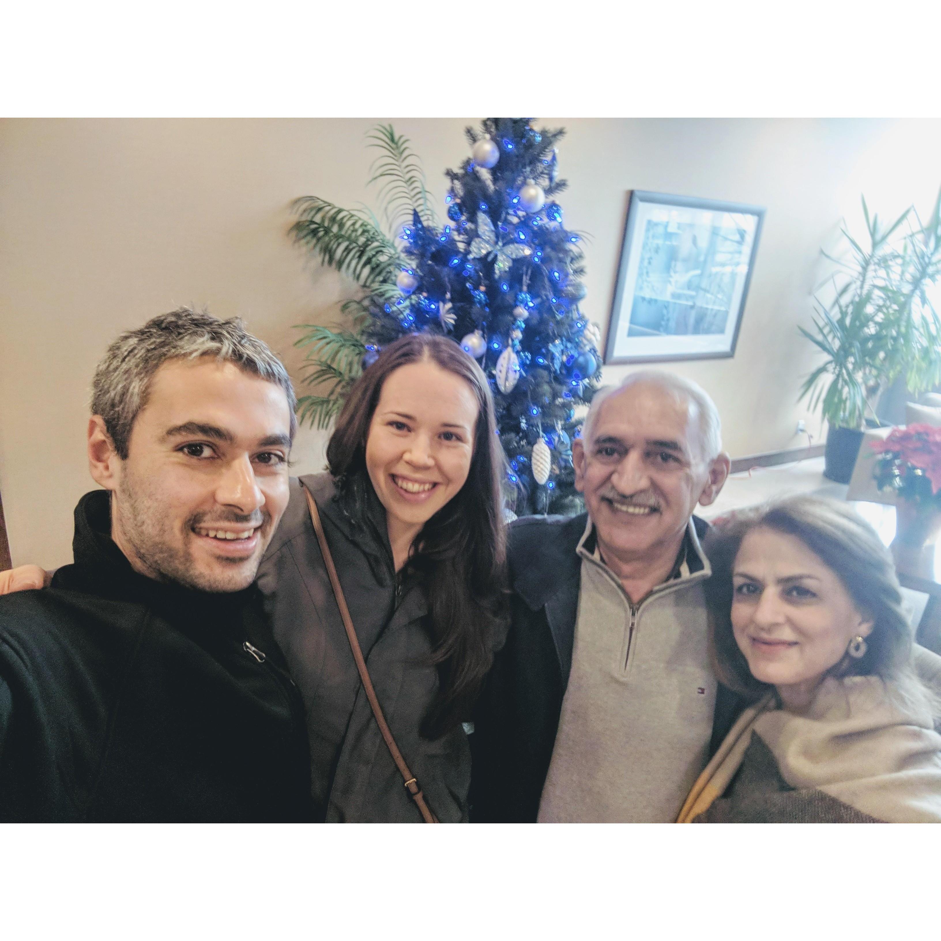 Bahram, Anne and Bahram's parents Hossein and Neda