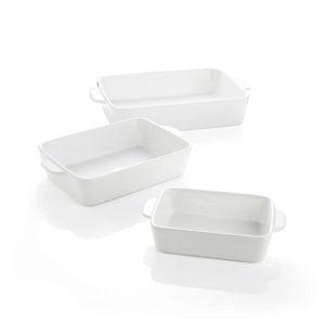 White Baking Dish Set of 3 + Reviews | Crate & Barrel