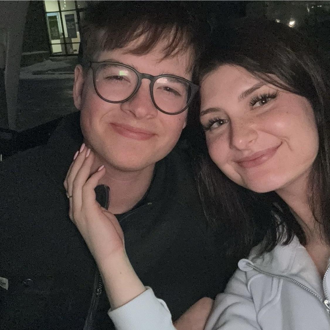 Our very first photo together! This was our 6th date, and the night of our first kiss.