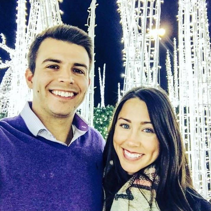 Christmas lights after Caitlan's birthday dinner!