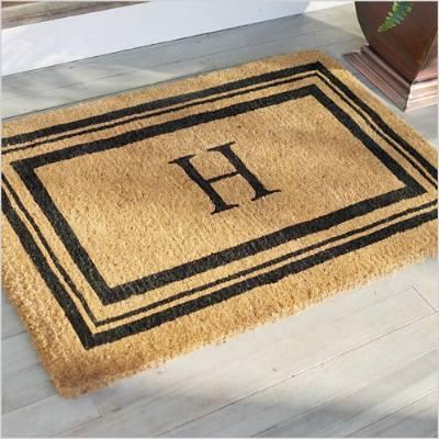 Monogrammed Coco Border Doormat | Grandin Road
