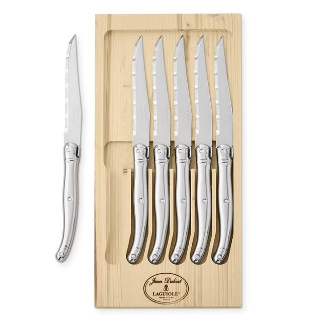 Jean Dubost Laguiole Steak Knives, Set of 6, Stainless-Steel