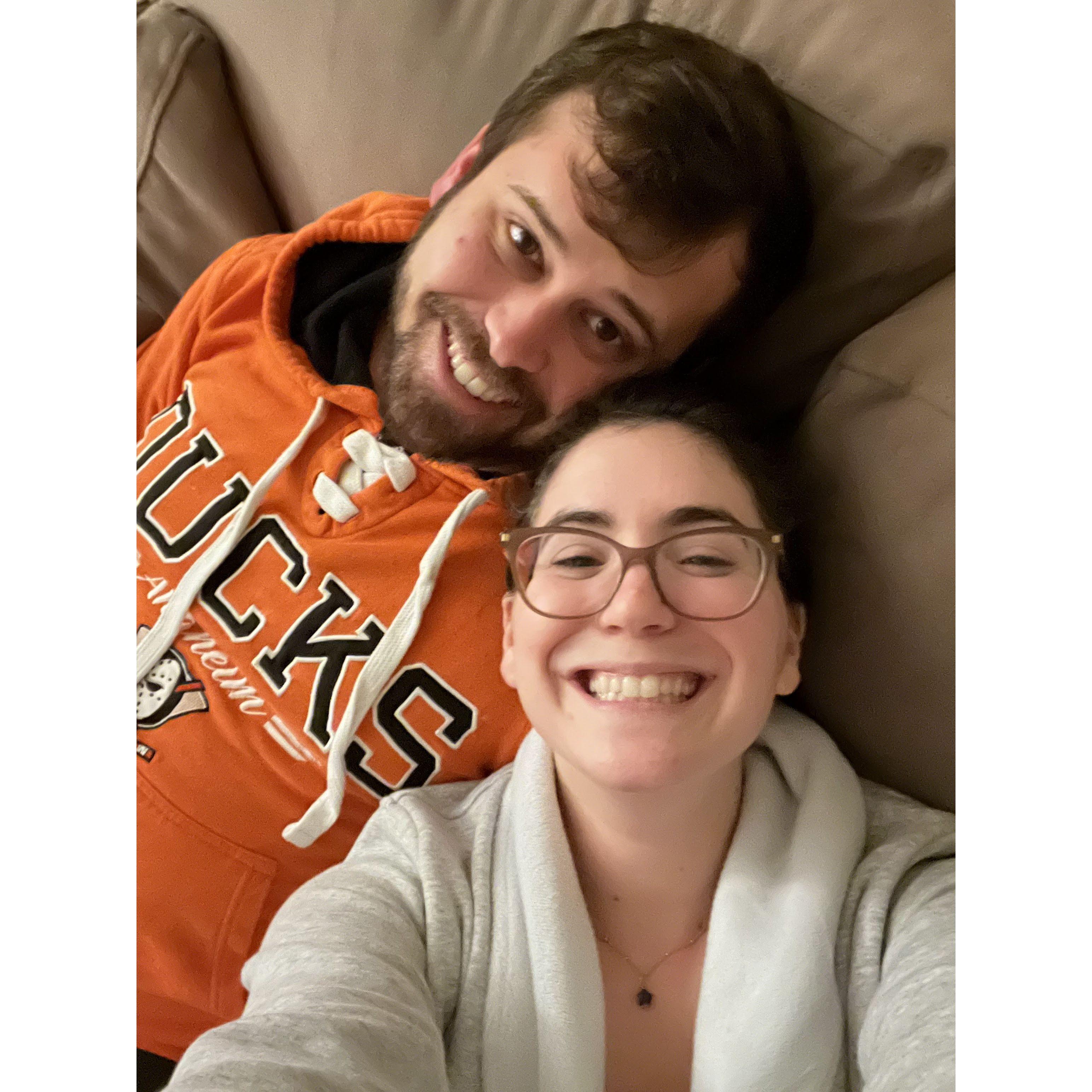 Even with all of our adventures, many of our favorite moments involve laying on the couch in our pajamas together