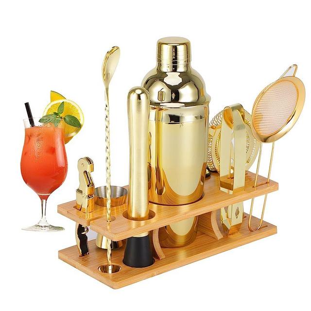Cocktail Shaker Glass Stainless Steel Leak-Proof Lid Boston Shaker，Martini Shaker Beginner Bartender Kit with Jigger，22oz Mixed Drink Shaker with Measurements,Ice Shaker,Mixing Glass, Bar Tools