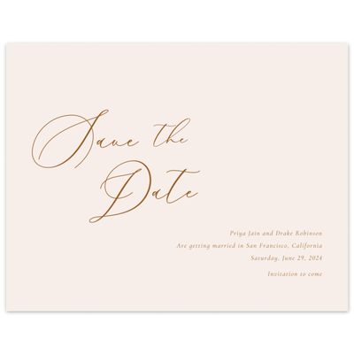Linen, Beige Wedding Digital Save the Date - Merlo Landscape