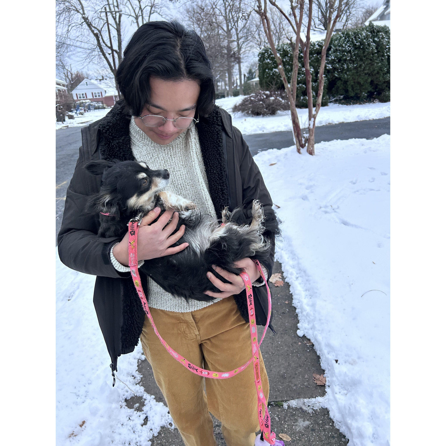 Anna being an amazing dog Dad