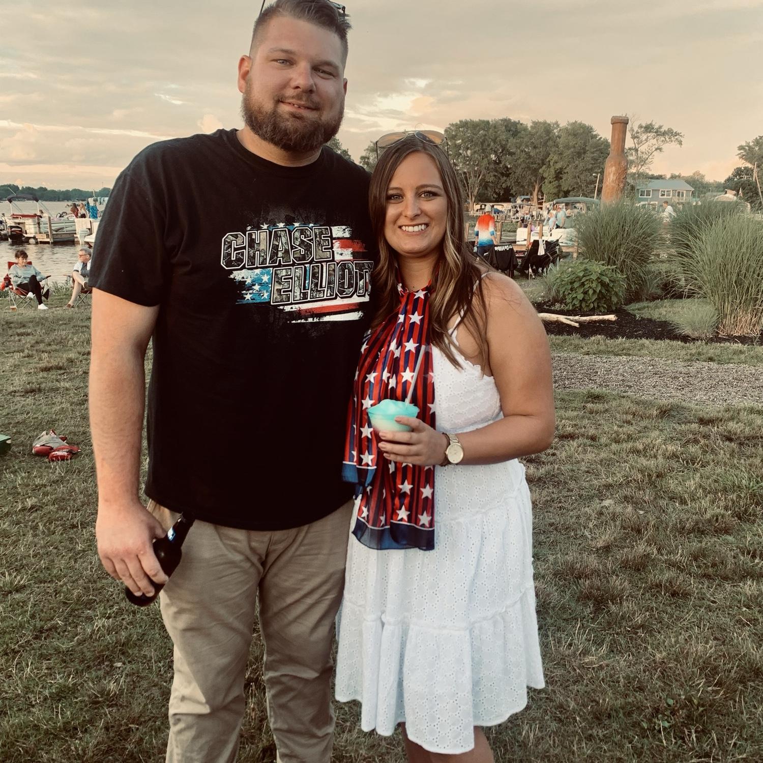 Our first picture together when we starting dating around the 4th of July, which is also our favorite holiday! ❤️💙