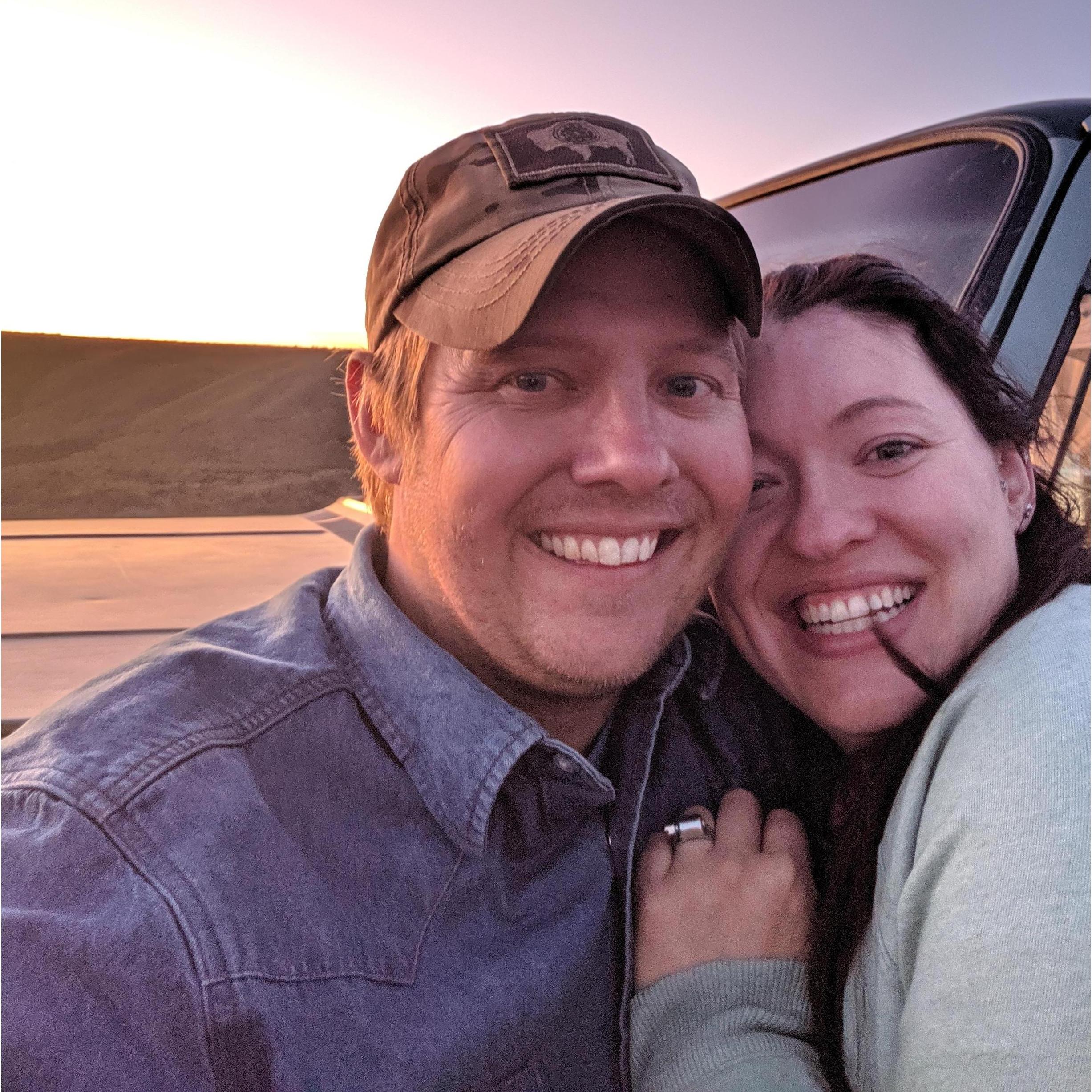 This photo was taken about 10 minutes after Kyle proposed!