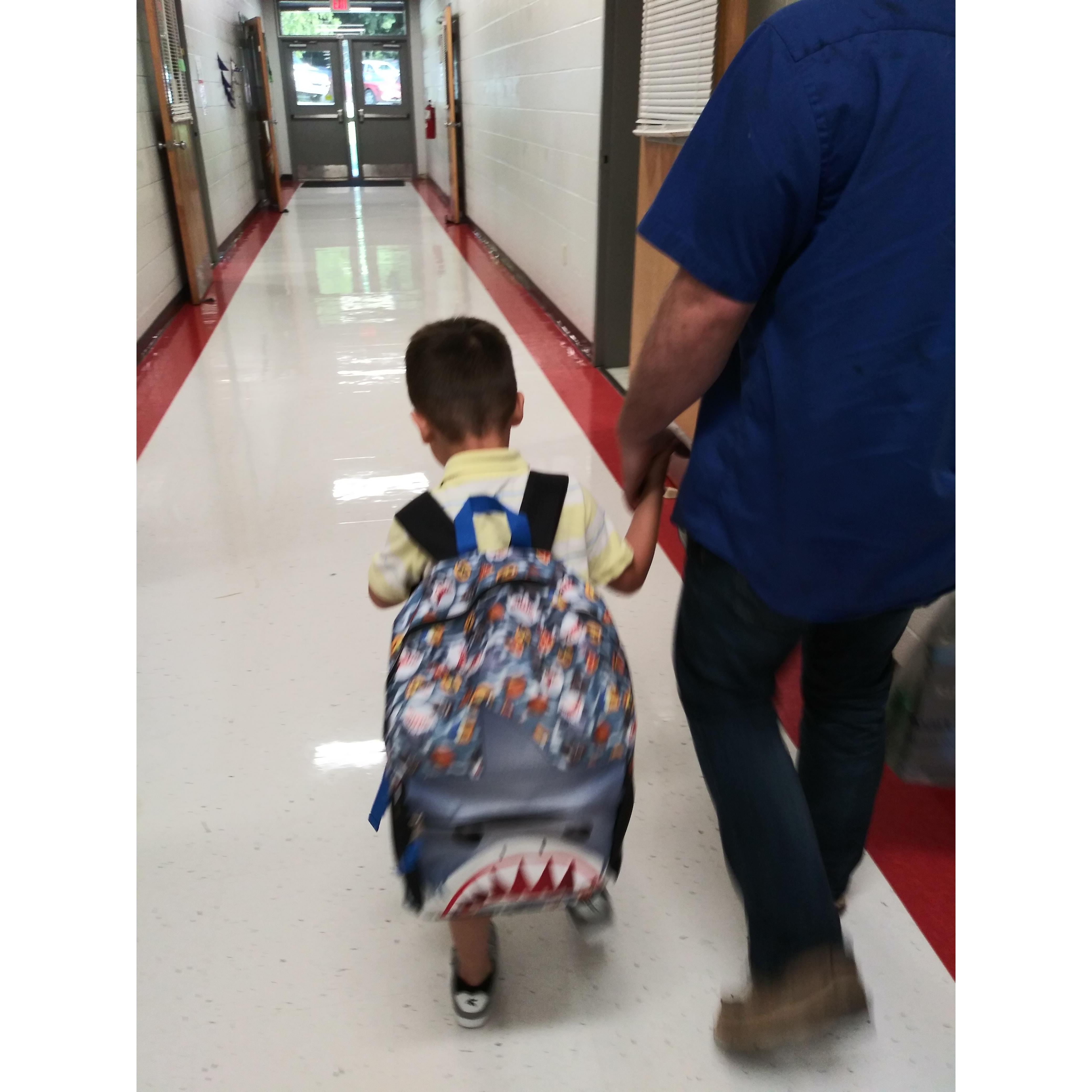 Jacobs first day of school!