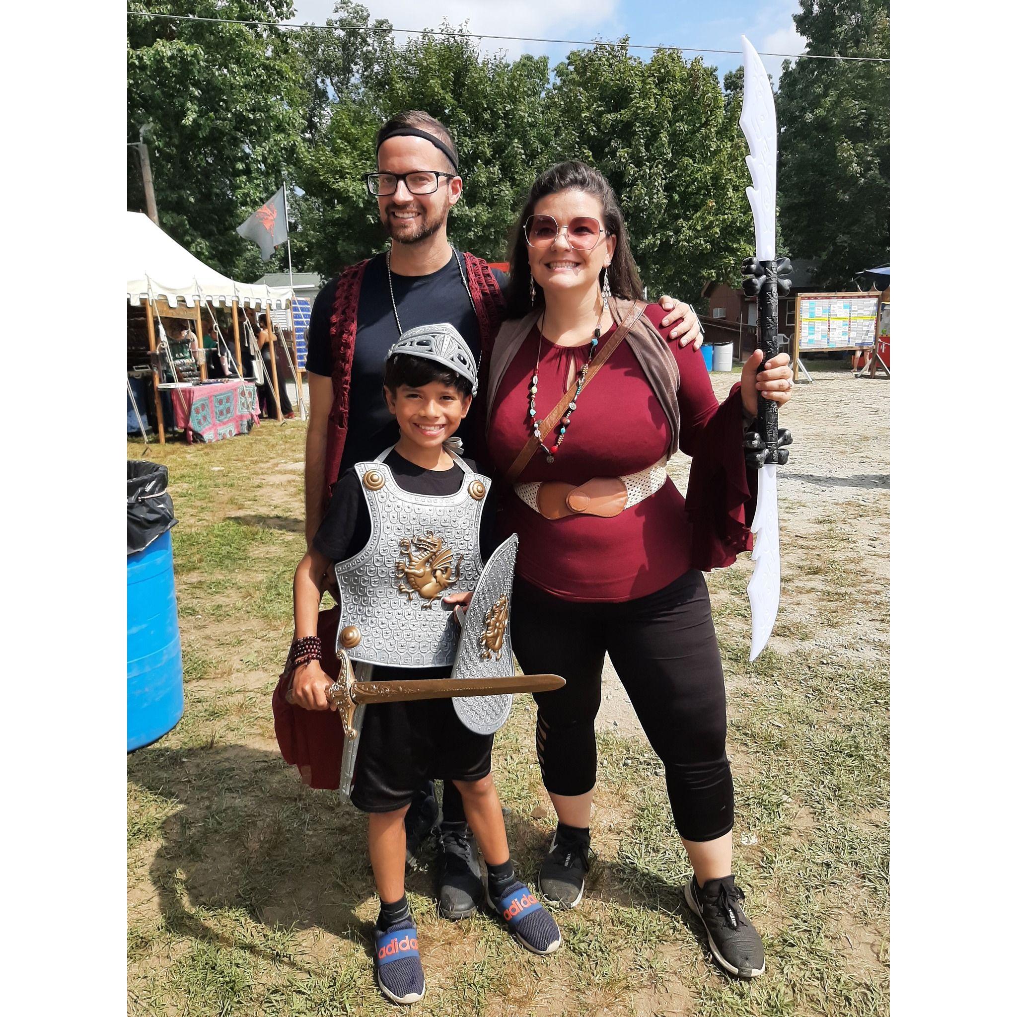 Having fun dressing up at the Renaissance Faire.