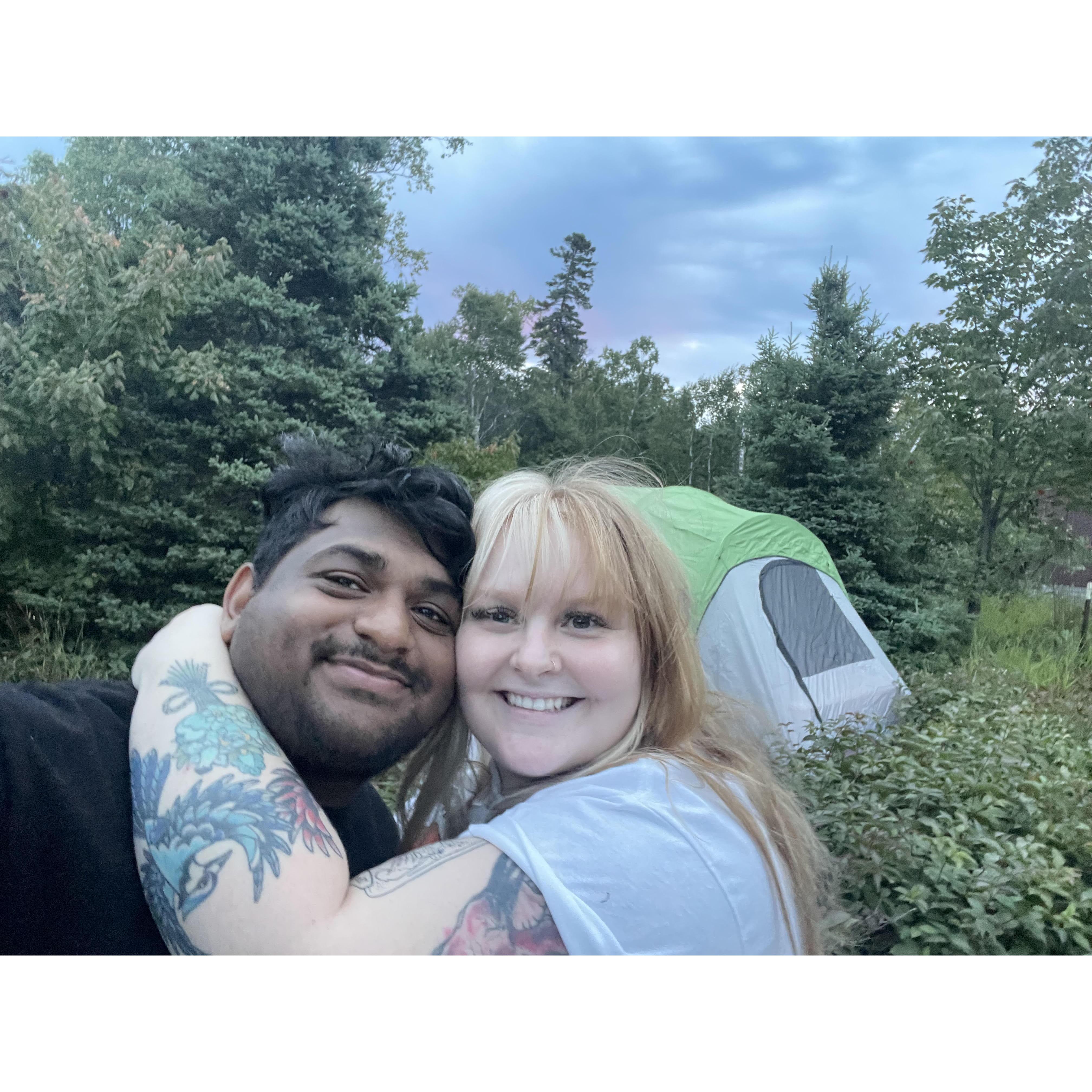 Ahmed's first camping trip with Hailey!