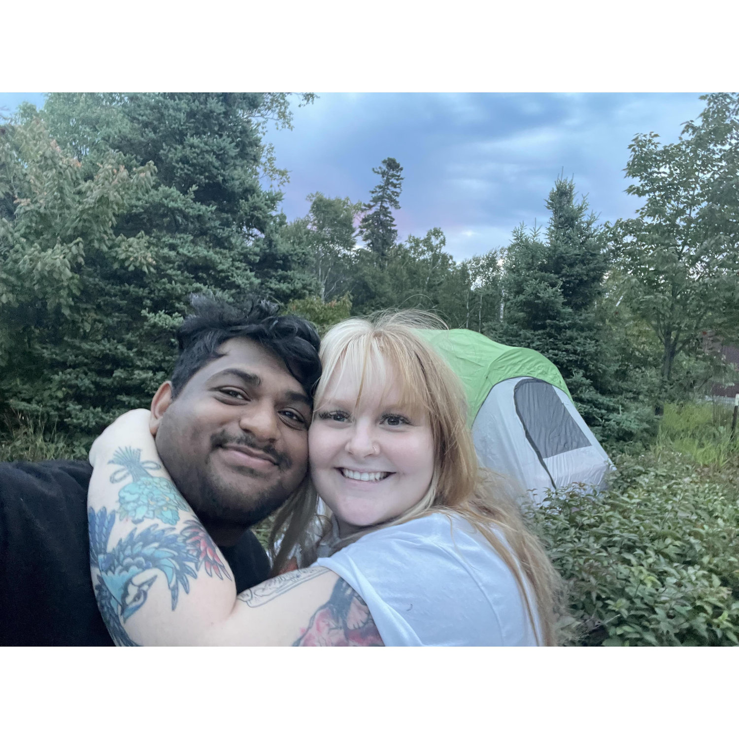 Ahmed's first camping trip with Hailey!